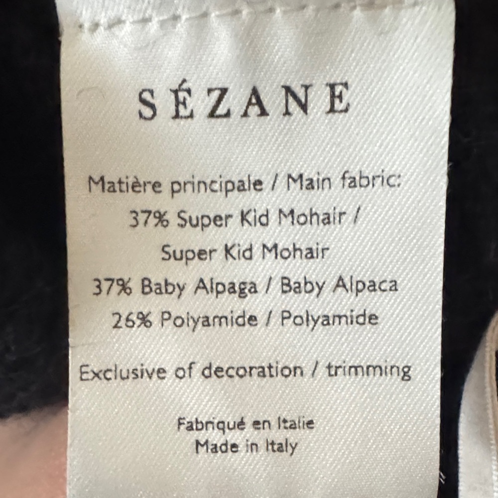 Sezane Black Barry Cardigan - Picture 6 of 8